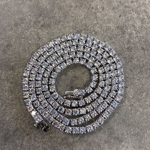 Sterling Silver Tennis Chain - Picture 2 of 3